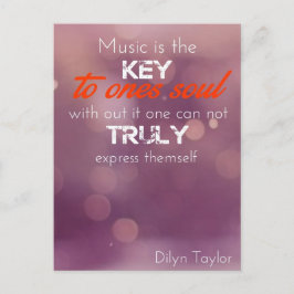 Muziek is de sleutel tot het Briefkaart van de zie
