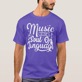 muziek is de ziel van de taal vintage t-shirt