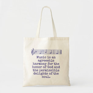Muziek is een acceptabele harmonie - muziekprijsop tote bag
