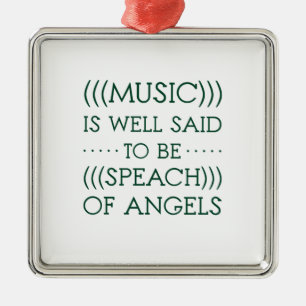 Muziek is een goed idee om van engelen te zijn metalen ornament
