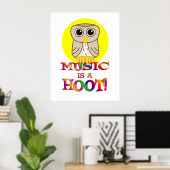 Muziek is een Hoot Poster (Thuiskantoor)
