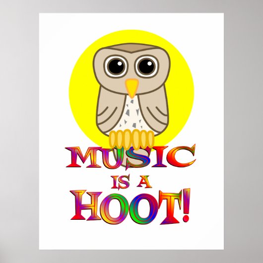 Muziek is een Hoot Poster (Voorkant)