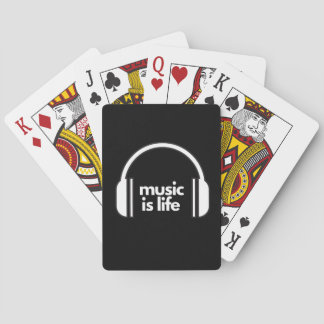 Muziek is een levensspeelkaart pokerkaarten