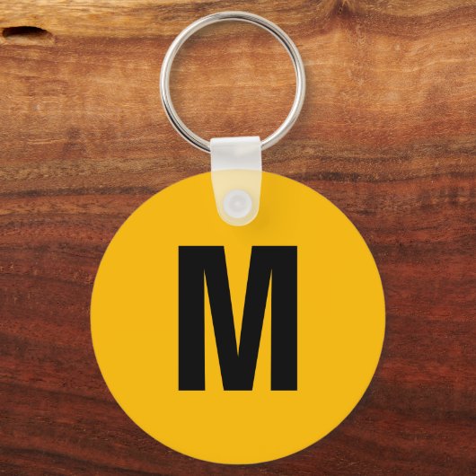 Muziek is het antwoord grappige custom monogram sleutelhanger (Achterkant)
