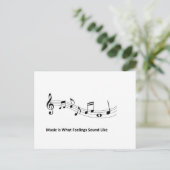 Muziek is het gevoel dat het geluid briefkaart (Staand voorkant)