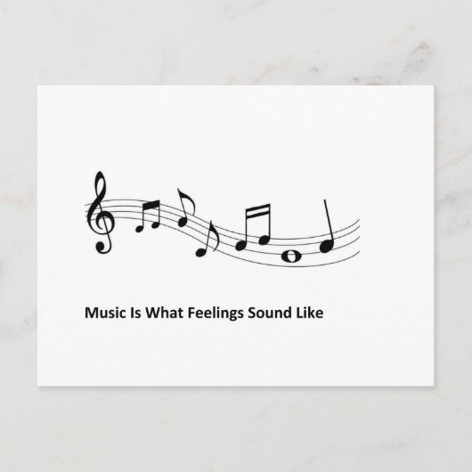Muziek is het gevoel dat het geluid briefkaart (Voorkant)