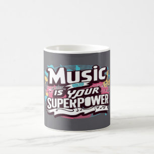 Muziek is je superkracht koffiemok