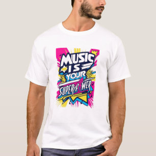 Muziek is je superkracht t-shirt