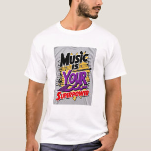 Muziek is je Superpower optie 2 T-shirt