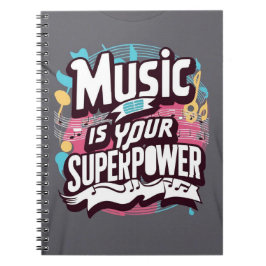 Muziek is je Superpower optie 3 Notitieboek