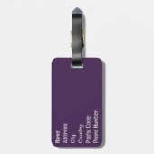 Muziek is leven bagagelabel (Achterkant verticaal)