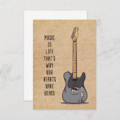 Muziek is leven bedankkaart (Voorkant / Achterkant)