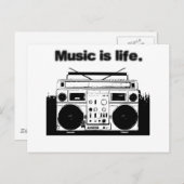 Muziek is leven briefkaart (Voorkant / Achterkant)