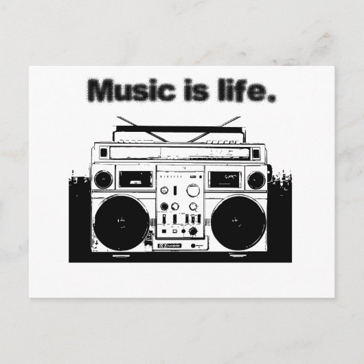 Muziek is leven briefkaart (Voorkant)