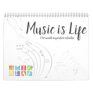 Muziek is leven - muzikale symbolen kalender