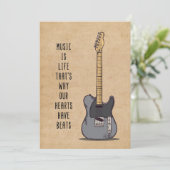 Muziek is leven save the date (Staand voorkant)