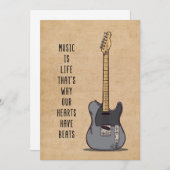 Muziek is leven save the date (Voorkant / Achterkant)