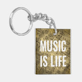 Muziek is leven sleutelhanger (Voorkant Links)