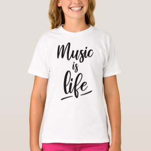 Muziek is leven t-shirt