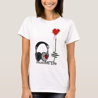 Muziek is leven t-shirt