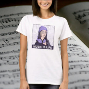 Muziek Is Leven – Urban Hoofdtelefoon Meisje Grafi T-shirt