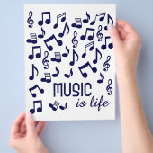 Muziek is levensflyer flyer (Hand)