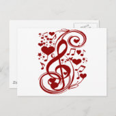 Muziek is liefde_ briefkaart (Voorkant / Achterkant)