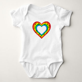 Muziek is Liefde Regenboog Hart Bodywarmer Romper