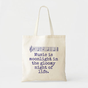 Muziek is maanlicht - Music Quote Tote Bag