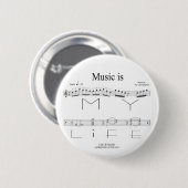 Muziek is mijn Button (Voorkant /achterkant)