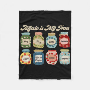 Muziek Is Mijn Ding Terug naar school Muziekleraar Fleece Deken
