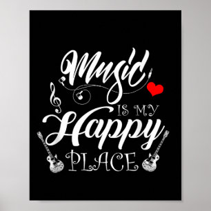 Muziek is mijn favoriete Motivatie levensritme Sa Poster