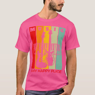 Muziek Is Mijn Gelukkige Plaats Muziek Liefhebber T-shirt