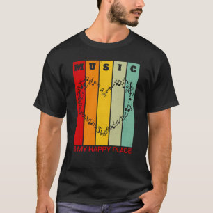 Muziek is Mijn Happy Place Valentijn Musician Sing T-shirt