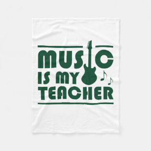 Muziek is mijn leraar fleece deken