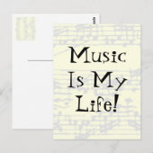 Muziek is mijn leven briefkaart (Voorkant / Achterkant)