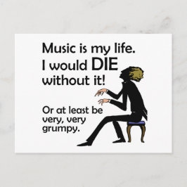 Muziek is mijn leven briefkaart