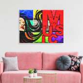 Muziek is mijn leven canvas afdruk (Insitu (Woonkamer))
