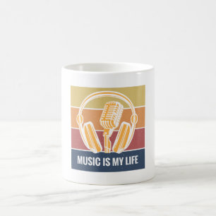 Muziek is mijn leven koffiemok