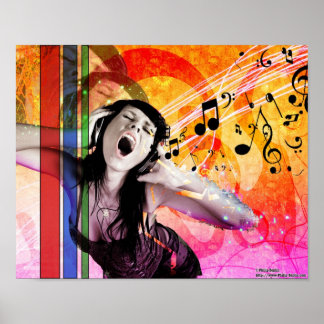 Muziek is mijn leven poster