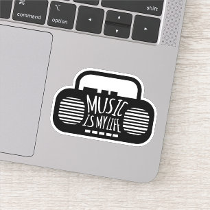 Muziek is mijn leven sticker
