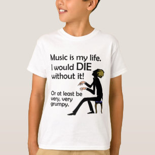 Muziek is mijn leven t-shirt