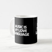 Muziek is mijn liefdestaal koffiemok (Voorkant links)