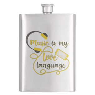 Muziek is mijn liefdestaal romantische zin flacon
