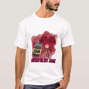 Muziek is mijn Paarse jam T-shirt