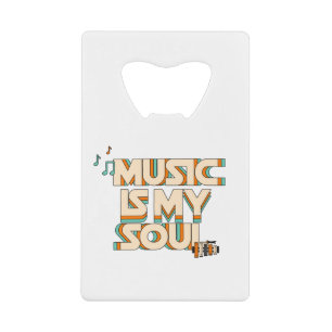 Muziek is mijn sol kredietkaart flessenopener