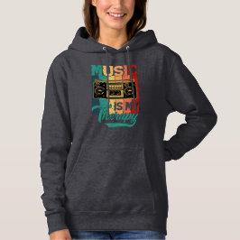 MUZIEK IS MIJN THERAPIE HOODIE