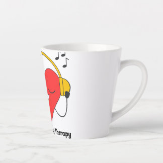 Muziek is mijn therapie - inspirerende muziek lief latte mok