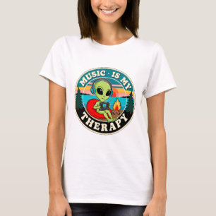 Muziek is mijn therapie t-shirt