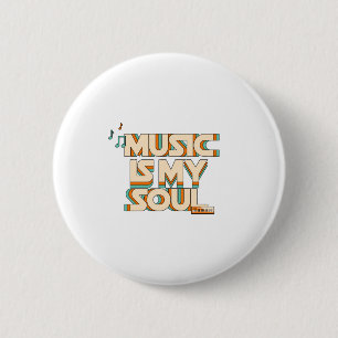 Muziek Is Mijn Ziel Ronde Button 5,7 Cm